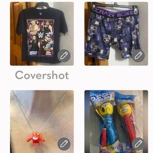 WWE Tee+Underwear S=18 kid+18”necklace🔥